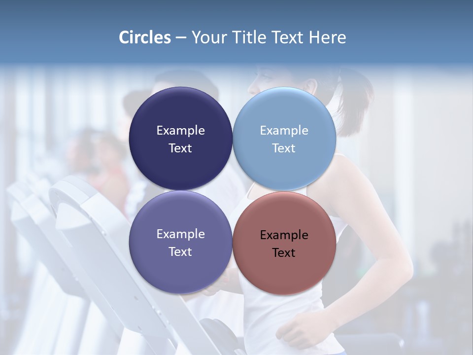 A Woman Running On A Treadmill In A Gym PowerPoint Template