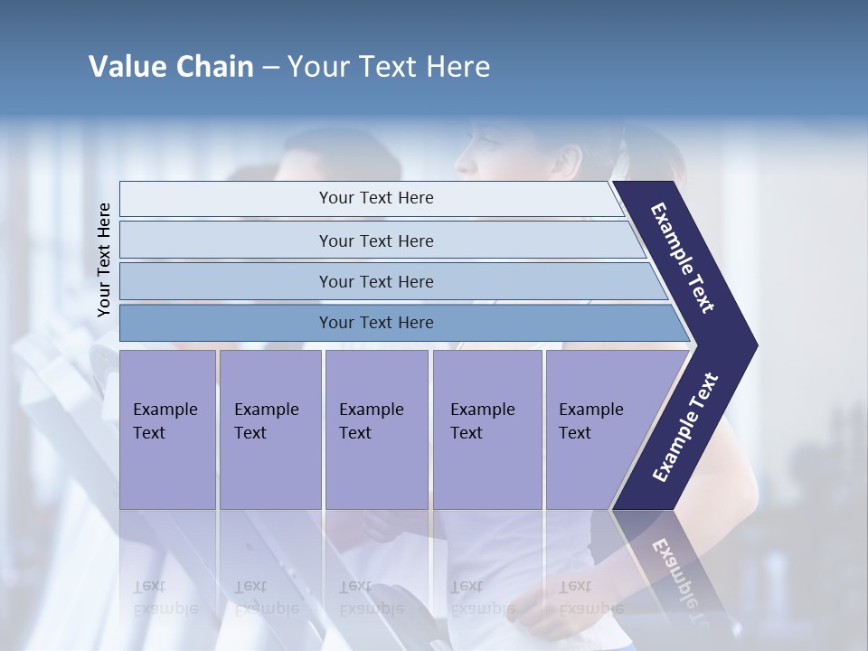 A Woman Running On A Treadmill In A Gym PowerPoint Template