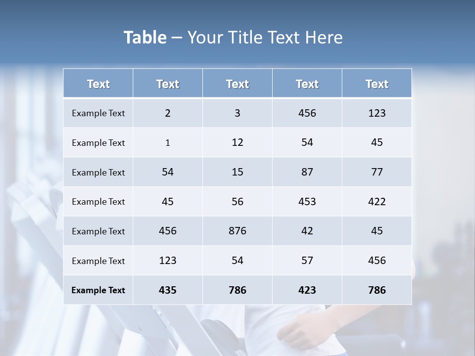 A Woman Running On A Treadmill In A Gym PowerPoint Template