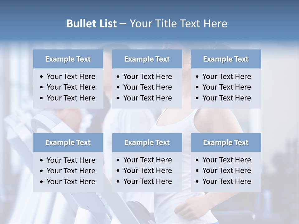 A Woman Running On A Treadmill In A Gym PowerPoint Template