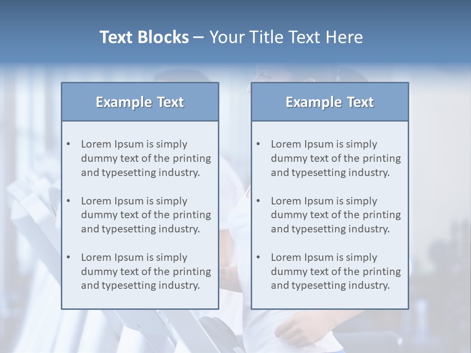 A Woman Running On A Treadmill In A Gym PowerPoint Template