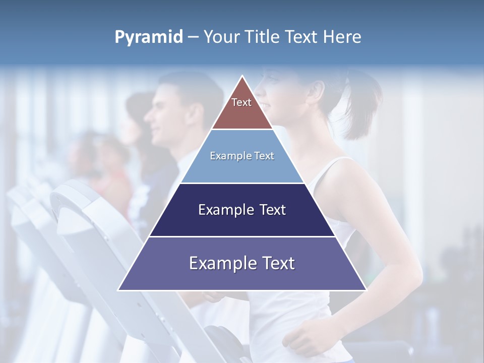 A Woman Running On A Treadmill In A Gym PowerPoint Template