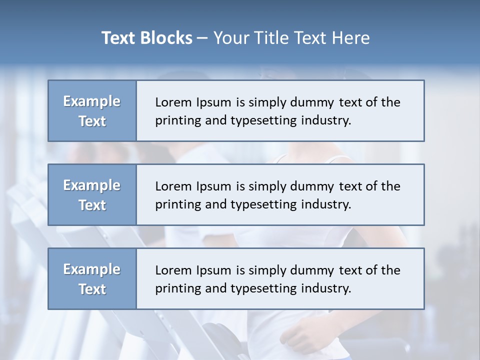 A Woman Running On A Treadmill In A Gym PowerPoint Template