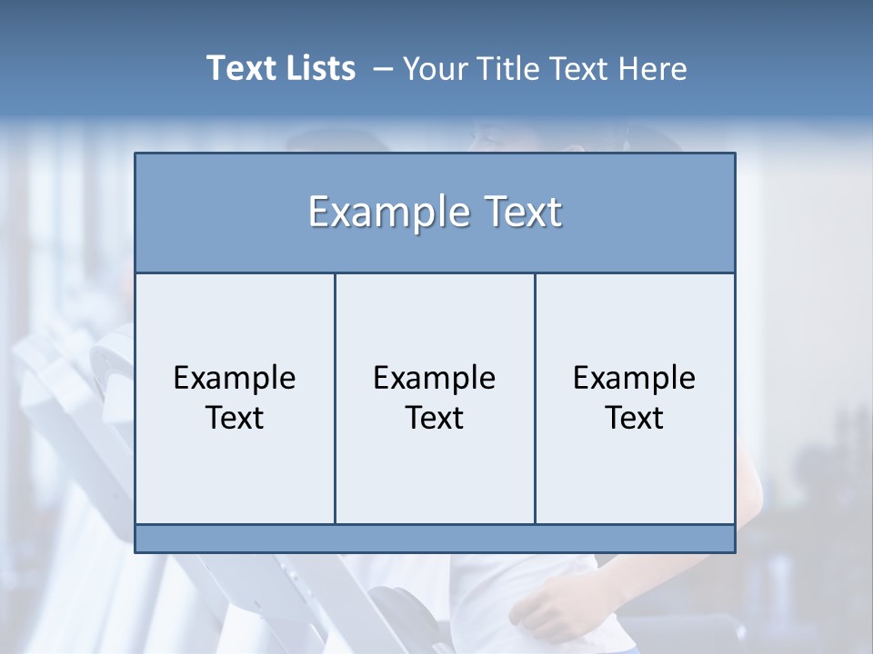 A Woman Running On A Treadmill In A Gym PowerPoint Template