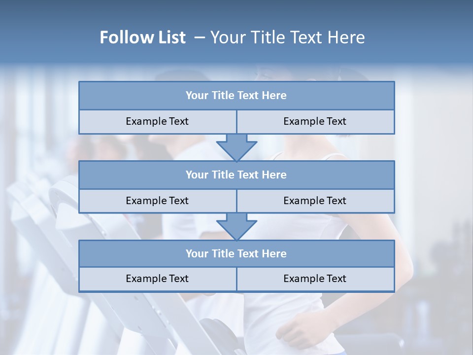 A Woman Running On A Treadmill In A Gym PowerPoint Template