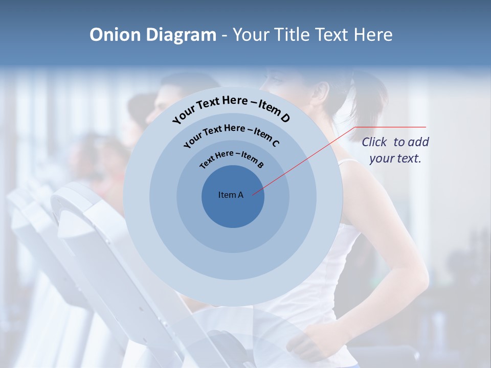 A Woman Running On A Treadmill In A Gym PowerPoint Template