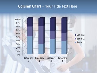 A Woman Running On A Treadmill In A Gym PowerPoint Template