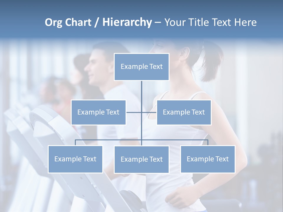 A Woman Running On A Treadmill In A Gym PowerPoint Template