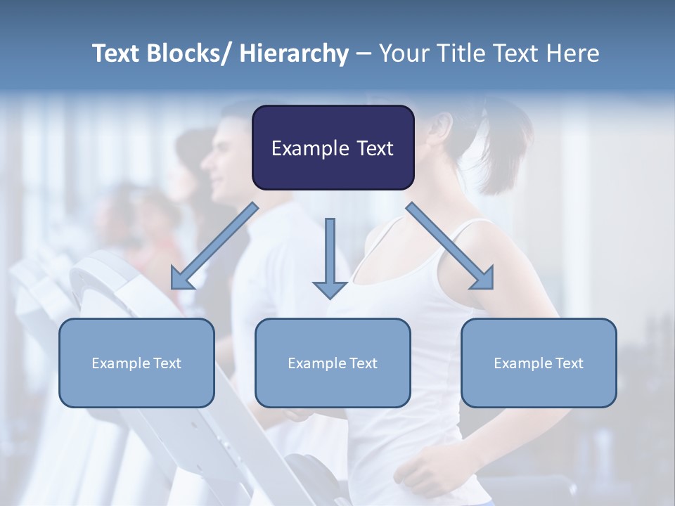 A Woman Running On A Treadmill In A Gym PowerPoint Template