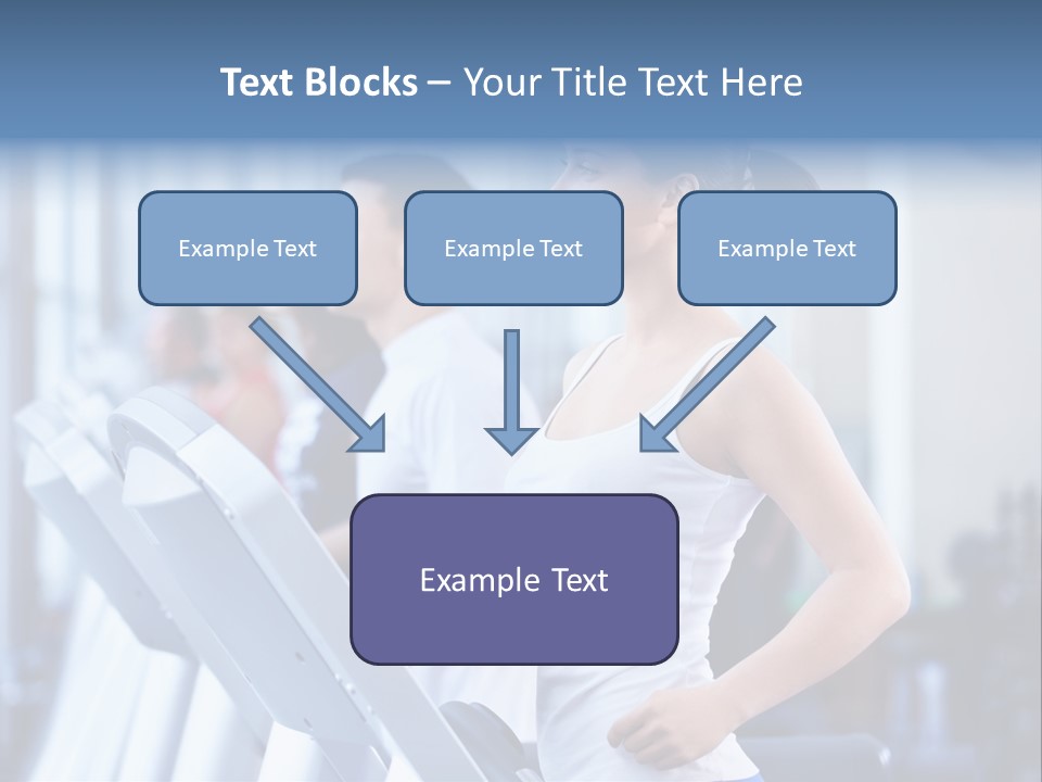 A Woman Running On A Treadmill In A Gym PowerPoint Template