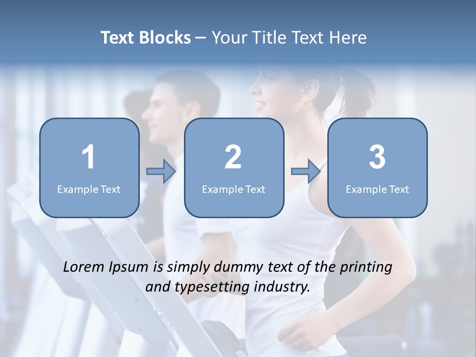 A Woman Running On A Treadmill In A Gym PowerPoint Template