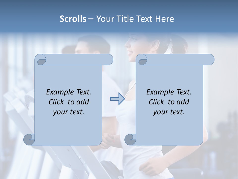A Woman Running On A Treadmill In A Gym PowerPoint Template