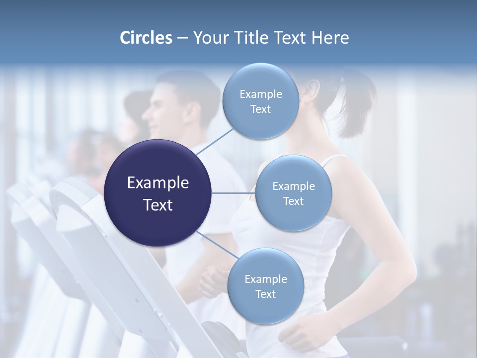 A Woman Running On A Treadmill In A Gym PowerPoint Template