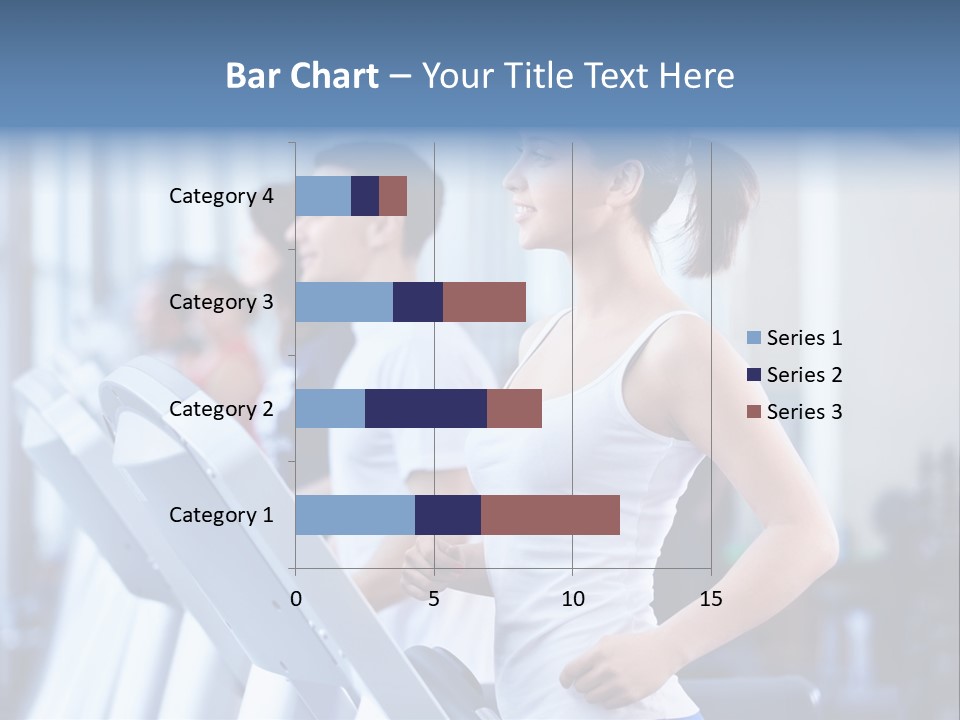 A Woman Running On A Treadmill In A Gym PowerPoint Template