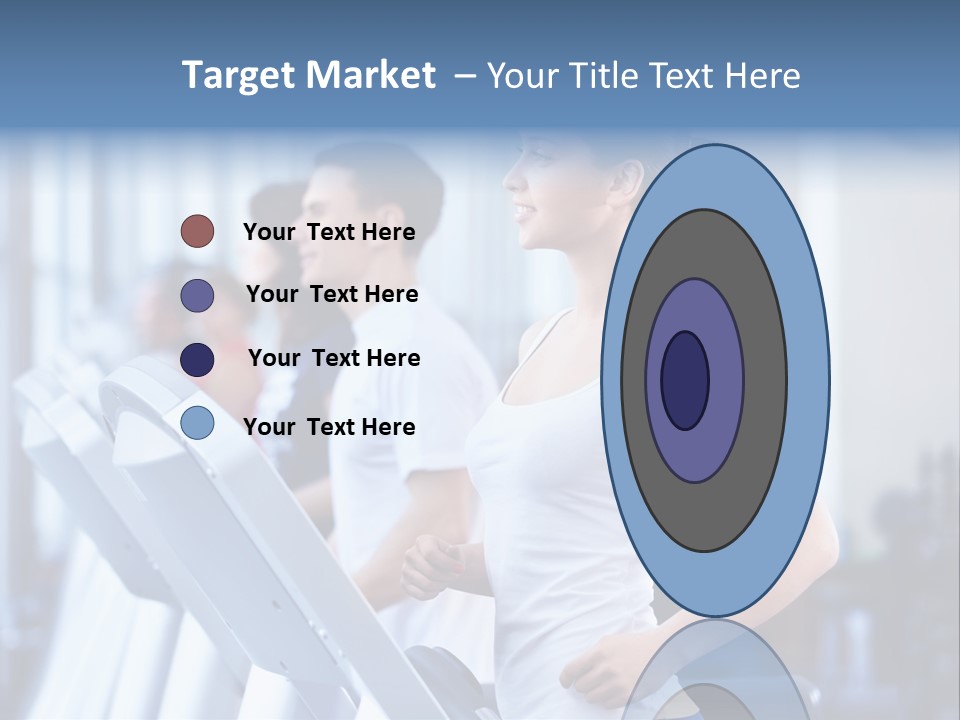 A Woman Running On A Treadmill In A Gym PowerPoint Template