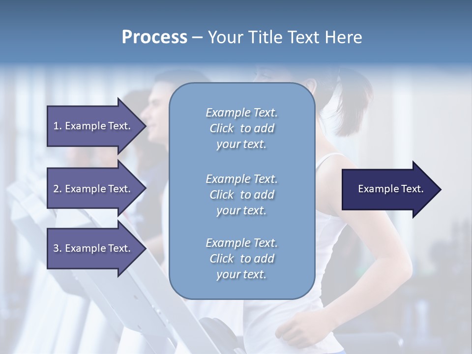 A Woman Running On A Treadmill In A Gym PowerPoint Template