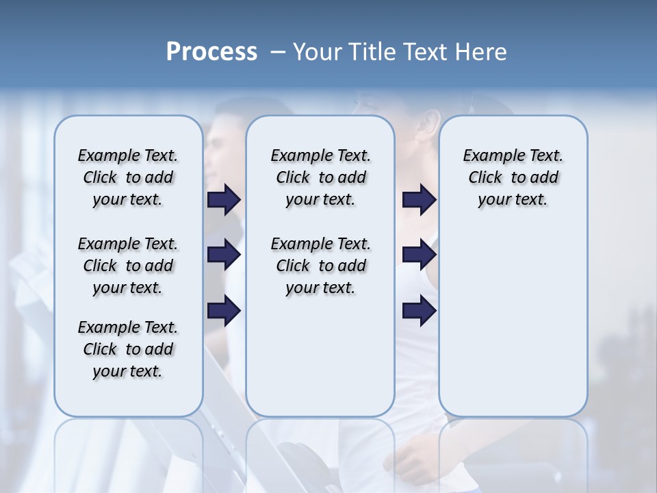 A Woman Running On A Treadmill In A Gym PowerPoint Template