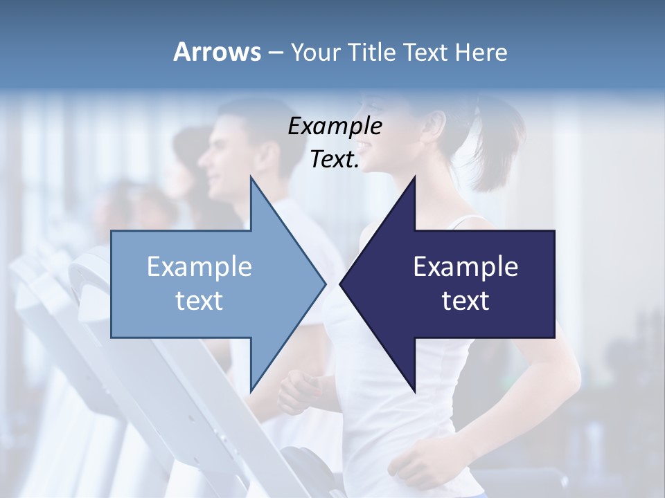 A Woman Running On A Treadmill In A Gym PowerPoint Template