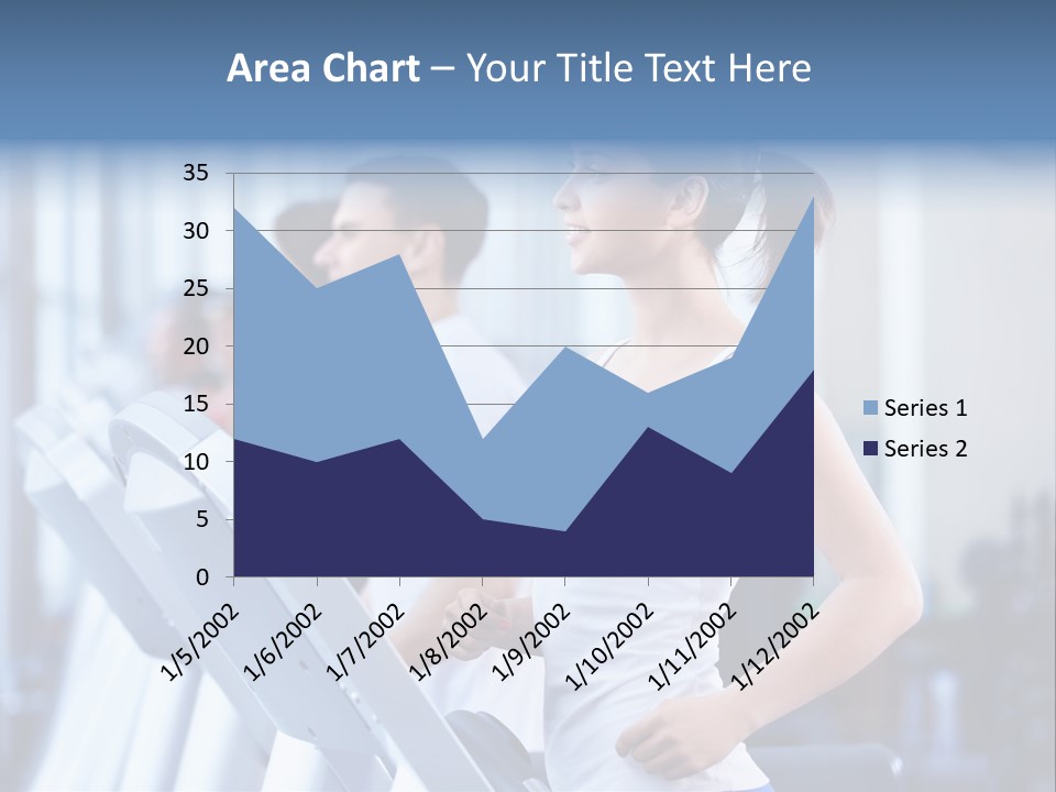 A Woman Running On A Treadmill In A Gym PowerPoint Template