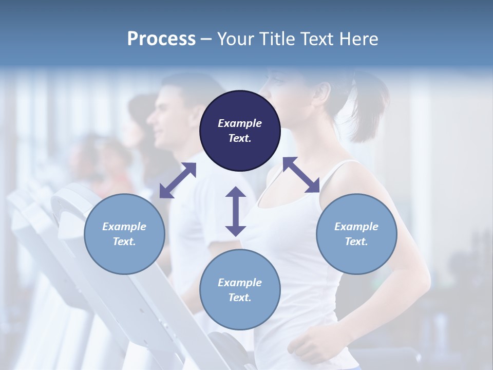 A Woman Running On A Treadmill In A Gym PowerPoint Template
