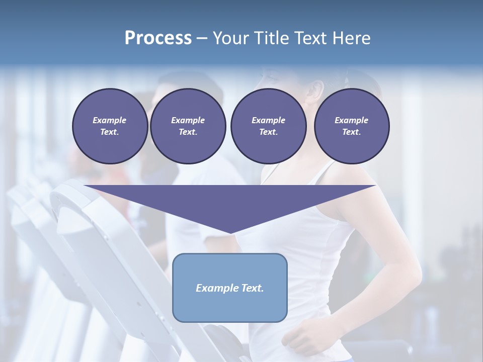 A Woman Running On A Treadmill In A Gym PowerPoint Template