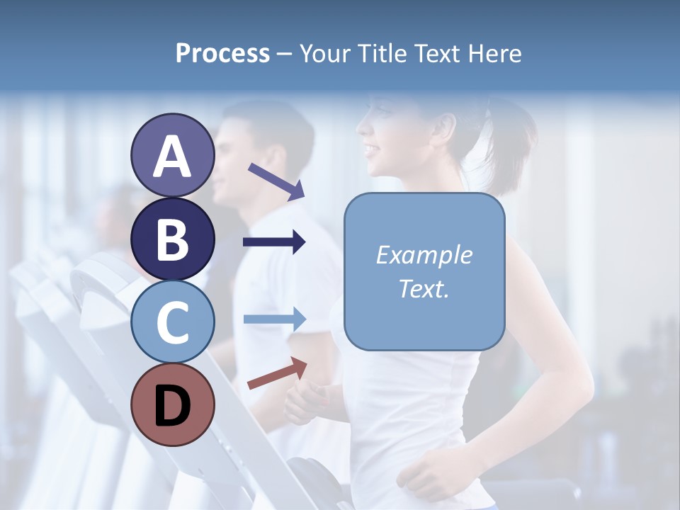 A Woman Running On A Treadmill In A Gym PowerPoint Template