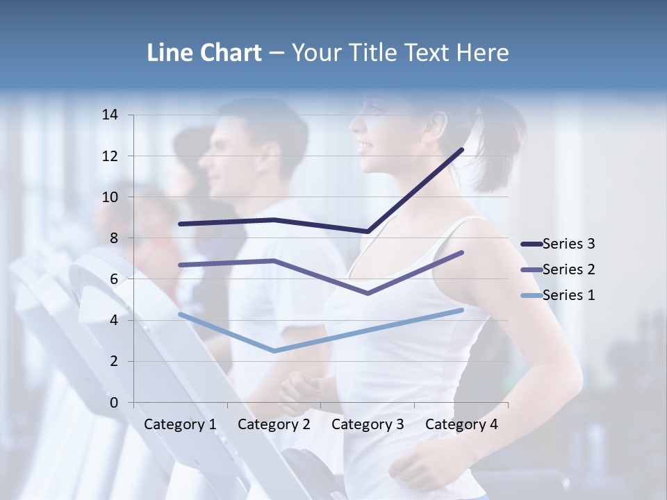 A Woman Running On A Treadmill In A Gym PowerPoint Template