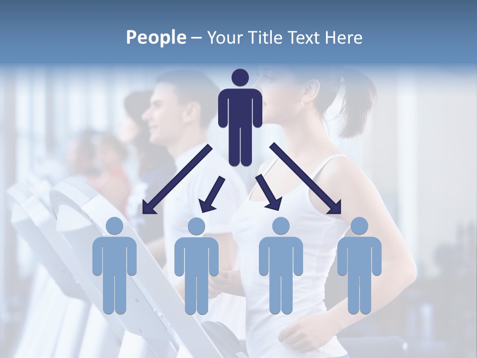 A Woman Running On A Treadmill In A Gym PowerPoint Template