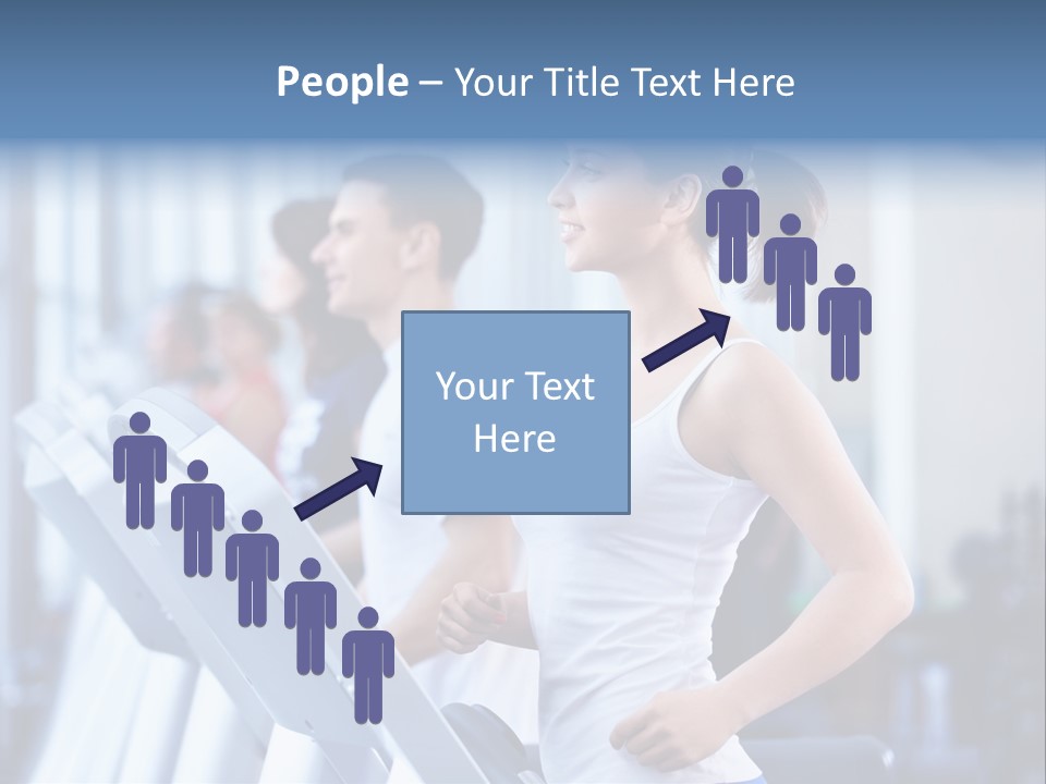 A Woman Running On A Treadmill In A Gym PowerPoint Template