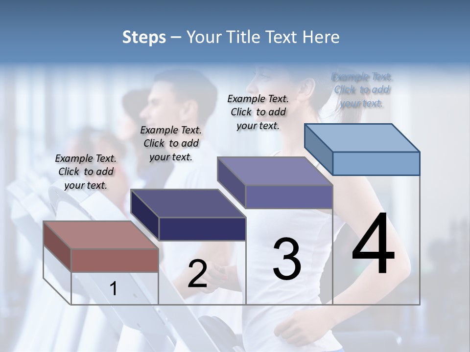 A Woman Running On A Treadmill In A Gym PowerPoint Template