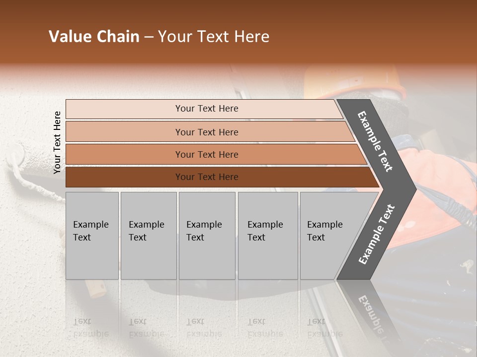 A Man Is Painting A Wall With A Paint Roller PowerPoint Template
