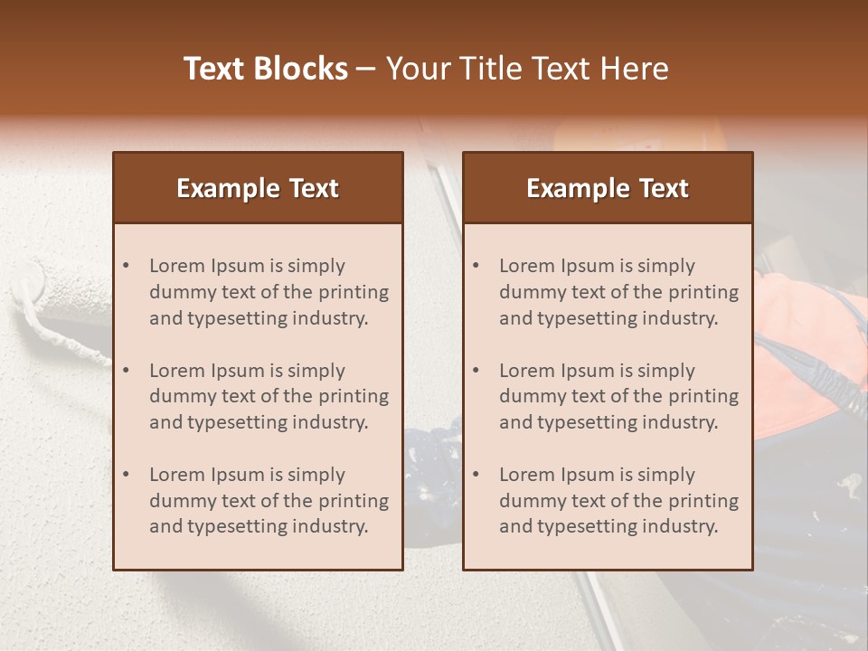 A Man Is Painting A Wall With A Paint Roller PowerPoint Template