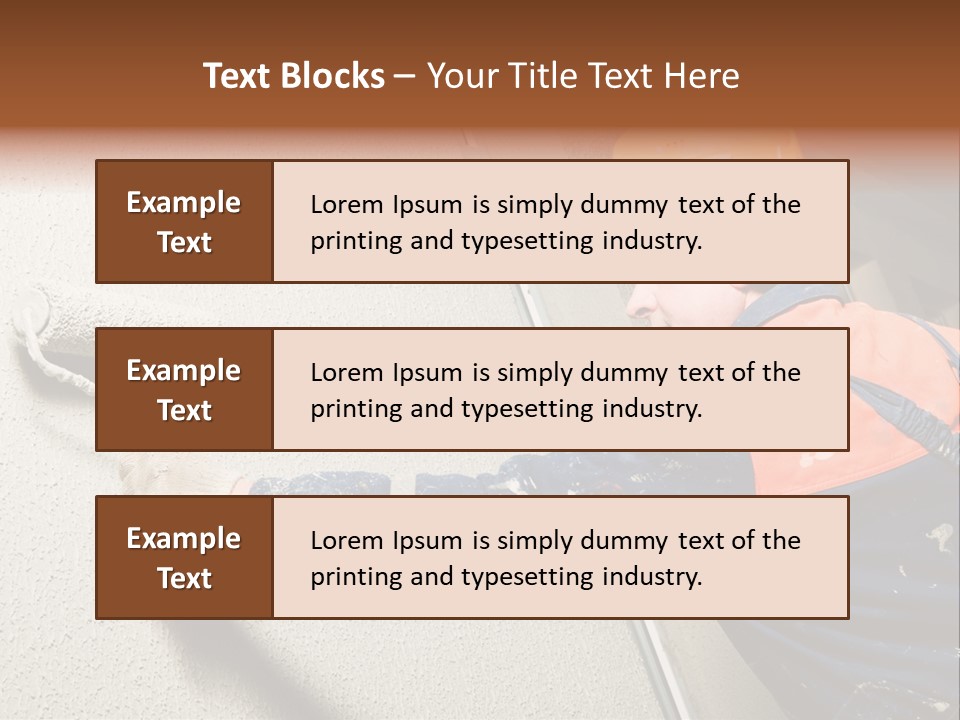 A Man Is Painting A Wall With A Paint Roller PowerPoint Template