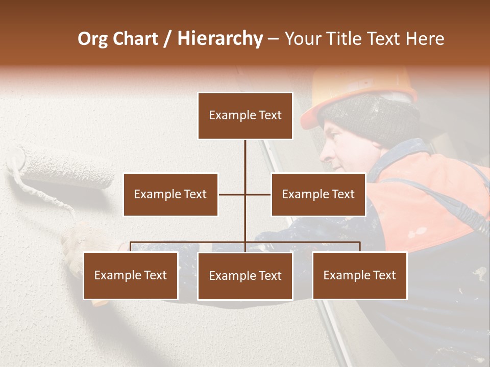 A Man Is Painting A Wall With A Paint Roller PowerPoint Template