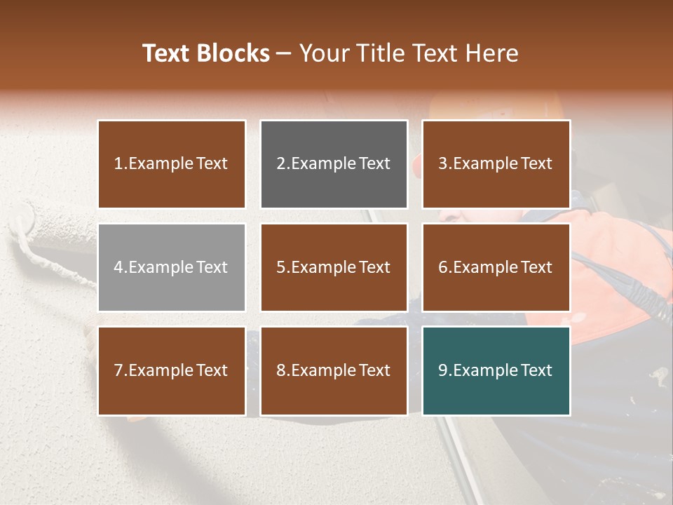 A Man Is Painting A Wall With A Paint Roller PowerPoint Template