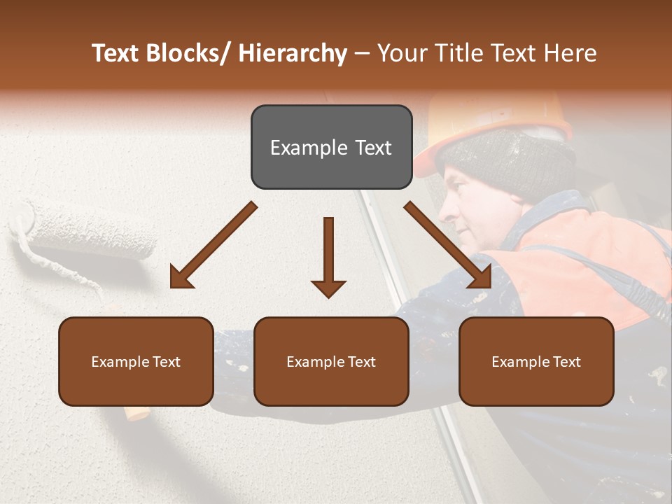 A Man Is Painting A Wall With A Paint Roller PowerPoint Template