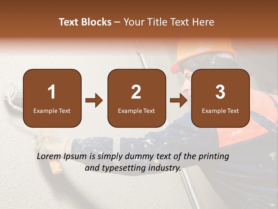 A Man Is Painting A Wall With A Paint Roller PowerPoint Template