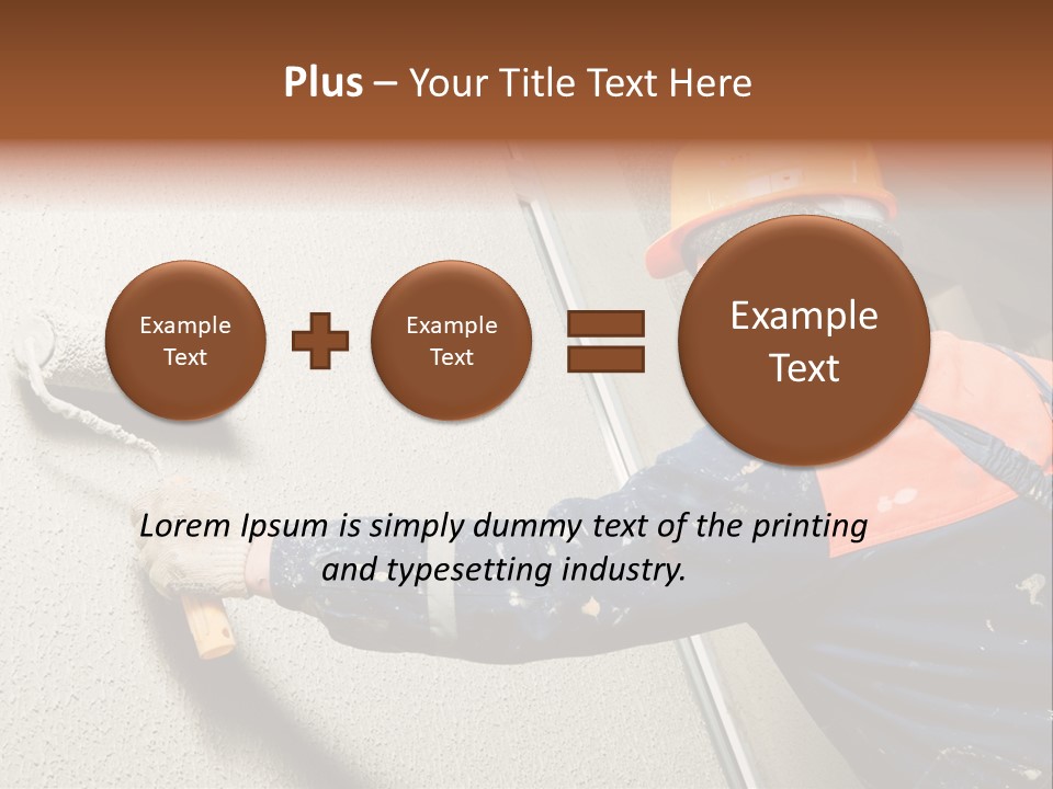 A Man Is Painting A Wall With A Paint Roller PowerPoint Template