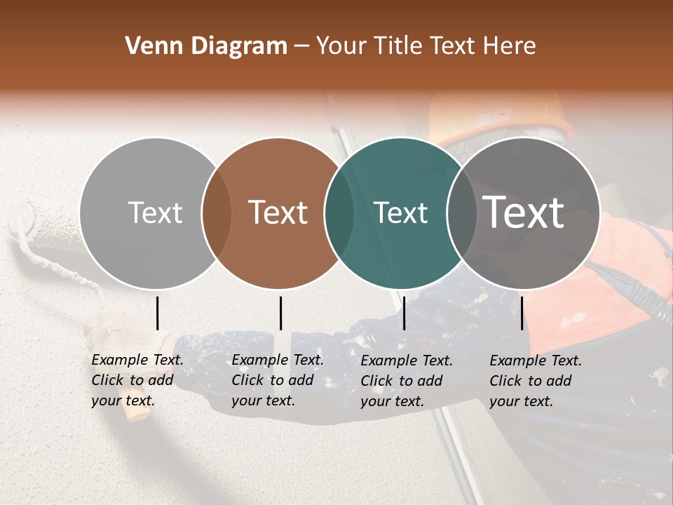 A Man Is Painting A Wall With A Paint Roller PowerPoint Template