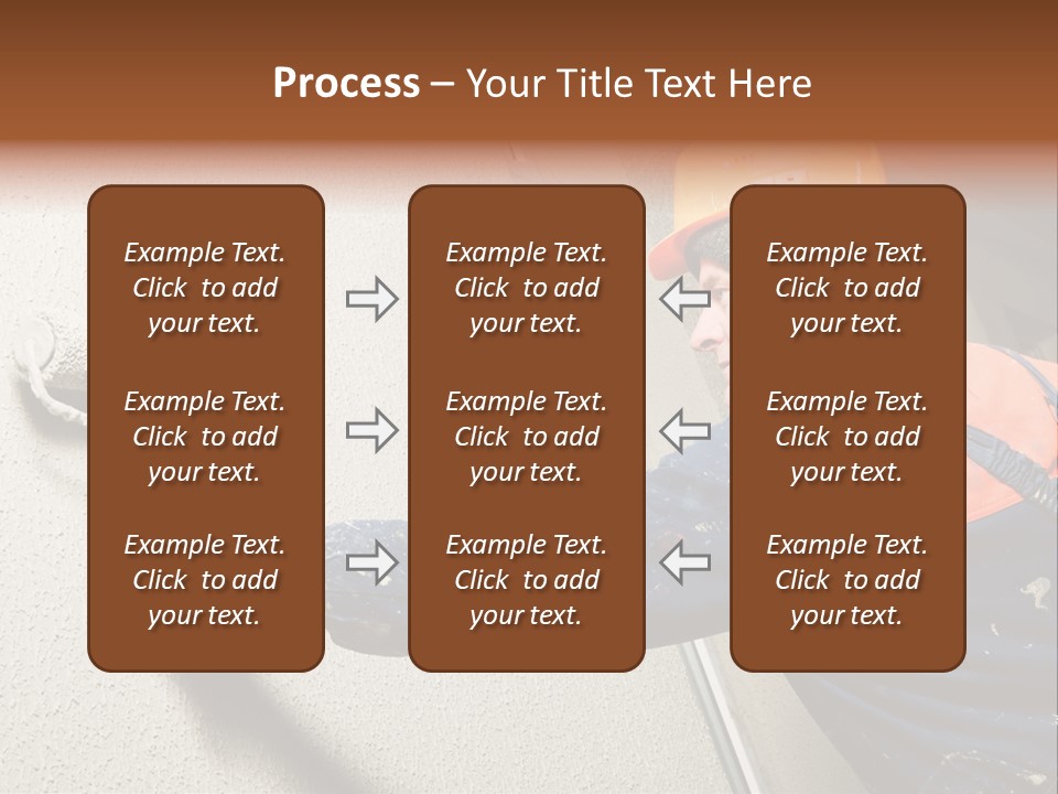 A Man Is Painting A Wall With A Paint Roller PowerPoint Template