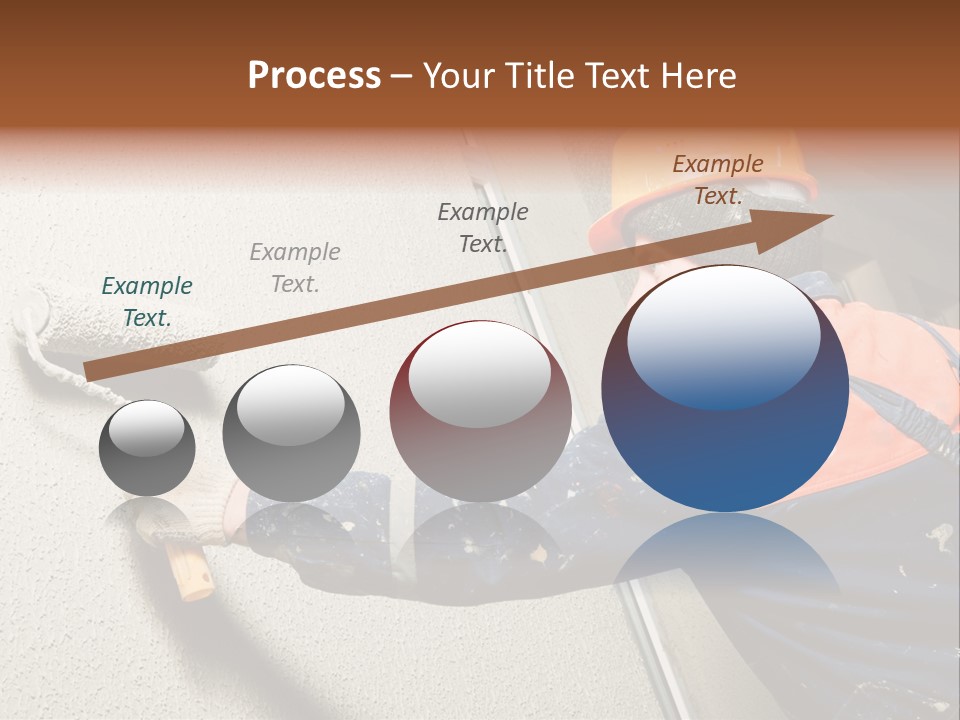 A Man Is Painting A Wall With A Paint Roller PowerPoint Template
