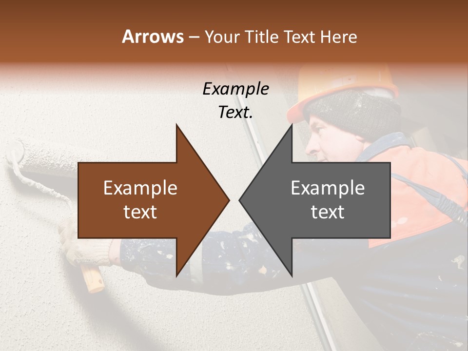 A Man Is Painting A Wall With A Paint Roller PowerPoint Template