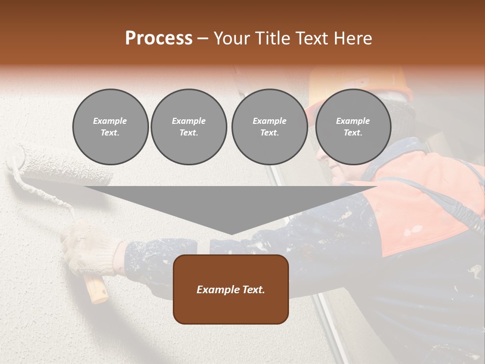 A Man Is Painting A Wall With A Paint Roller PowerPoint Template