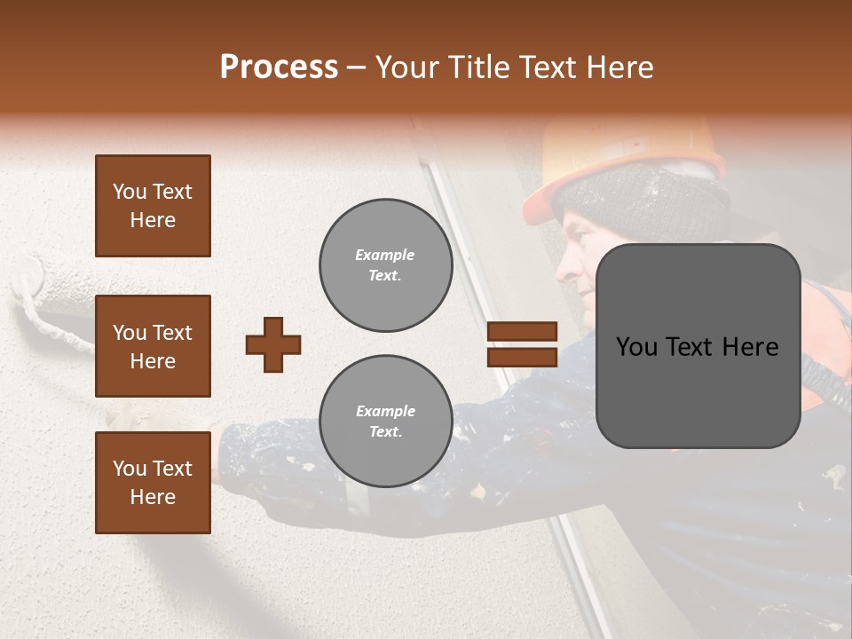 A Man Is Painting A Wall With A Paint Roller PowerPoint Template