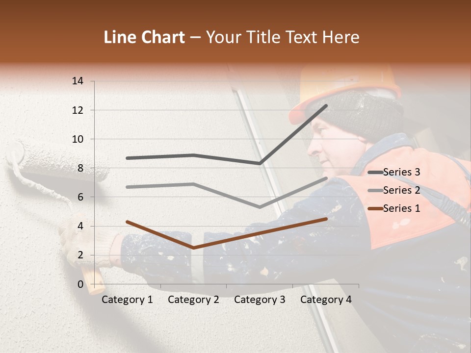 A Man Is Painting A Wall With A Paint Roller PowerPoint Template