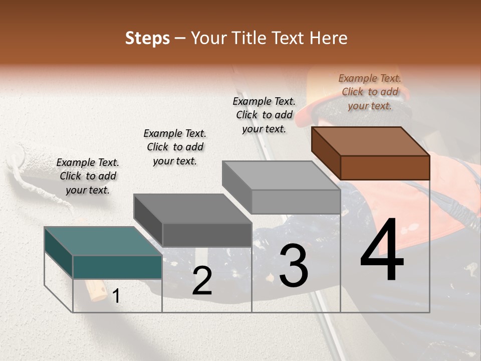 A Man Is Painting A Wall With A Paint Roller PowerPoint Template