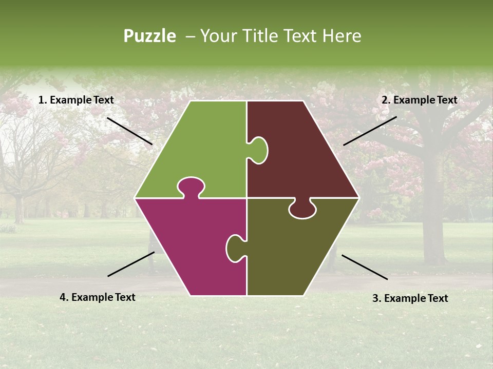 Foliage London Branches PowerPoint Template