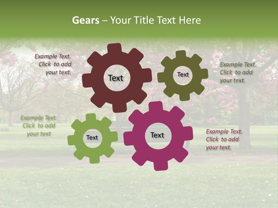 Foliage London Branches PowerPoint Template