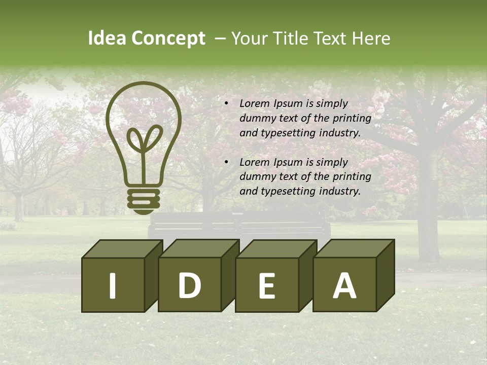 Foliage London Branches PowerPoint Template