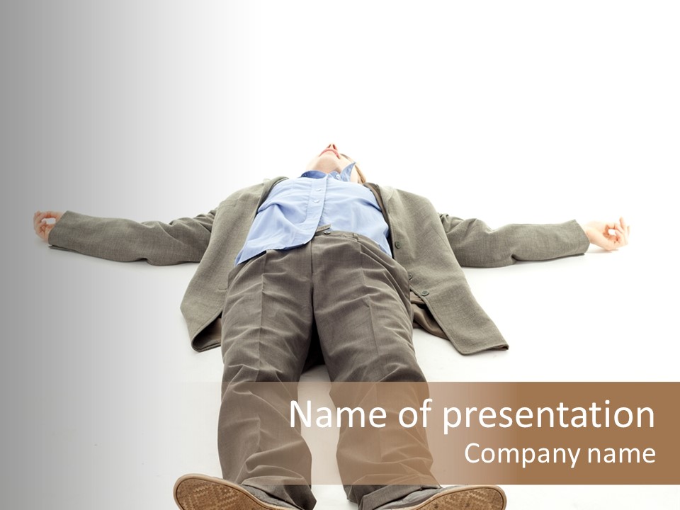 Stress Executive Fainted PowerPoint Template